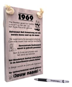 gepersonaliseerd verjaardagscadeau - origineel cadeau en persoonlijk cadeau man vrouw geboren in 1969