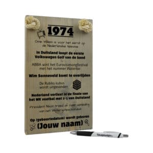 gepersonaliseerd verjaardagscadeau - origineel cadeau en persoonlijk cadeau man vrouw geboren in 1974