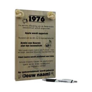 gepersonaliseerd verjaardagscadeau - origineel cadeau en persoonlijk cadeau man vrouw geboren in 1976