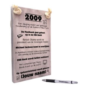 gepersonaliseerd verjaardagscadeau - origineel cadeau en persoonlijk cadeau man vrouw geboren in 2009