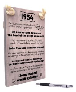 gepersonaliseerd verjaardagscadeau origineel cadeau geboren in 1954