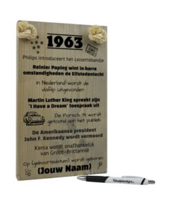 gepersonaliseerd verjaardagscadeau origineel cadeau geboren in 1963