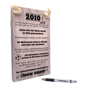 gepersonaliseerd verjaardagscadeau - origineel cadeau en persoonlijk cadeau man vrouw geboren in 2010