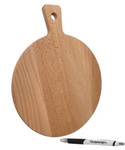 gepersonaliseerd cadeau serveerplank beuken rond