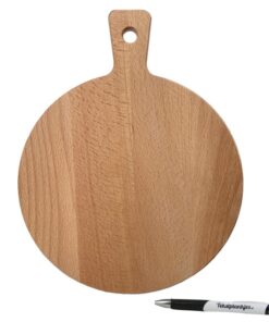 gepersonaliseerd cadeau serveerplank beuken rond