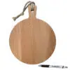gepersonaliseerd cadeau serveerplank beuken rond
