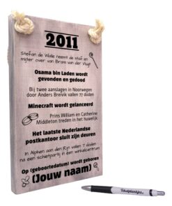 gepersonaliseerd verjaardagscadeau - origineel cadeau en persoonlijk cadeau man vrouw geboren in 2011