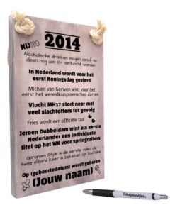 gepersonaliseerd verjaardagscadeau - origineel cadeau en persoonlijk cadeau man vrouw geboren in 2014