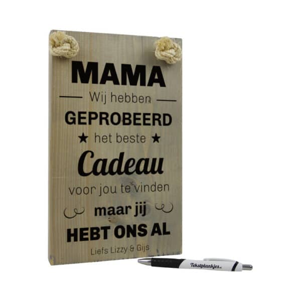 persoonlijk cadeau moederdag cadeau oma moeder mama je hebt ons al