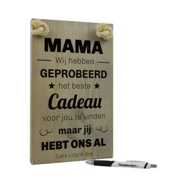 persoonlijk cadeau moederdag cadeau oma moeder mama je hebt ons al