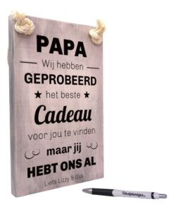 persoonlijk cadeau vaderdag cadeau papa vader je hebt ons al