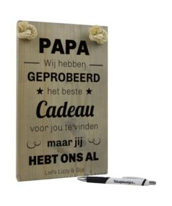 persoonlijk cadeau vaderdag cadeau papa vader je hebt ons al
