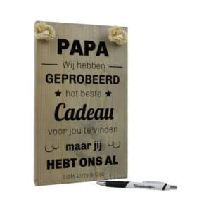 persoonlijk cadeau vaderdag cadeau papa vader je hebt ons al