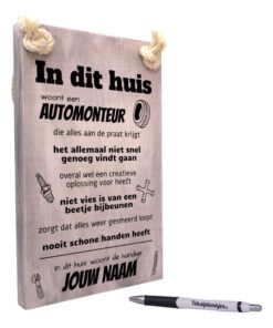 gepersonaliseerd cadeau monteur automonteur origineel cadeau