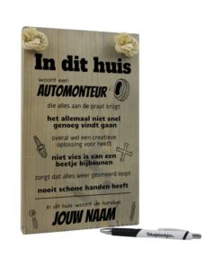 gepersonaliseerd cadeau monteur automonteur origineel cadeau
