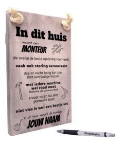 gepersonaliseerd cadeau monteur storingsmonteur servicemonteur origineel cadeau