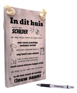 gepersonaliseerd cadeau schilder origineel cadeau schilders