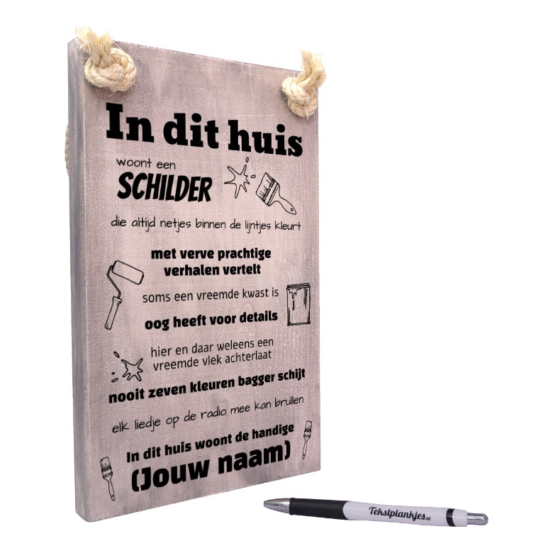 gepersonaliseerd cadeau schilder origineel cadeau schilders