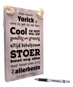 gepersonaliseerd cadeau meester bedankje voor juf origineel cadeau onze meester