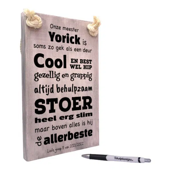 gepersonaliseerd cadeau meester bedankje voor juf origineel cadeau onze meester