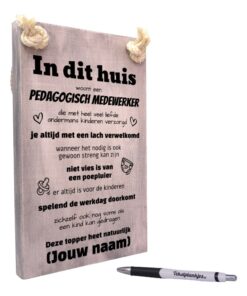 gepersonaliseerd cadeau pedagogisch medewerker - bedankje pedagogisch medewerker - bedankje leidster kinderdagopvang - cadeau - leidster BSO