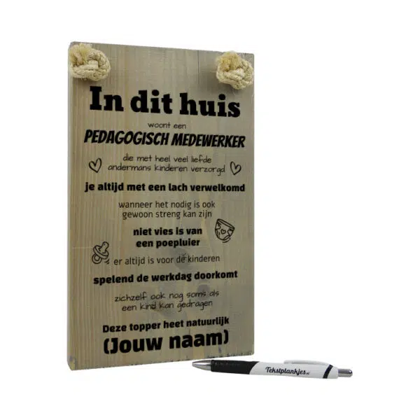 gepersonaliseerd cadeau pedagogisch medewerker - bedankje pedagogisch medewerker - bedankje leidster kinderdagopvang - cadeau - leidster BSO