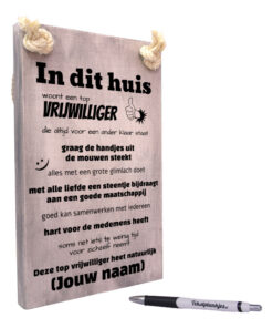 gepersonaliseerd cadeau vrijwilliger origineel cadeau vrijwilliger - bedankje vrijwilliger