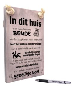origineel verjaardagscadeau - in dit huis is het altijd een gezellige boel