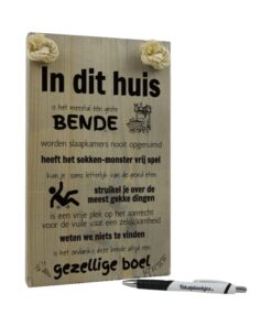 origineel verjaardagscadeau - in dit huis is het altijd een gezellige boel