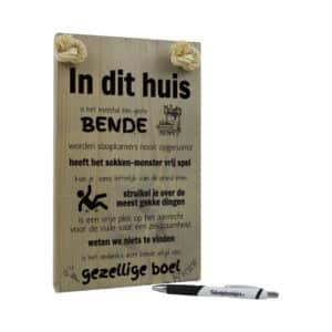 origineel verjaardagscadeau - in dit huis is het altijd een gezellige boel