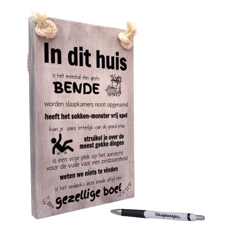 origineel verjaardagscadeau - in dit huis is het altijd een gezellige boel