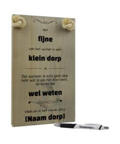 cadeau buren dorp - cadeau buurman - cadeau buurvrouw - welkom in het mooie dorp